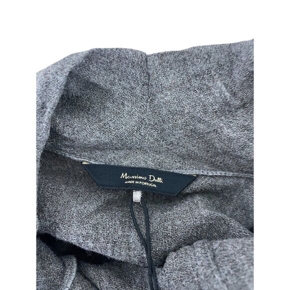 Massimo Dutti Womens Shirt Top Wool S Small Brown Funnel Neck Flowy 5131/790 NWT - Picture 5 of 16